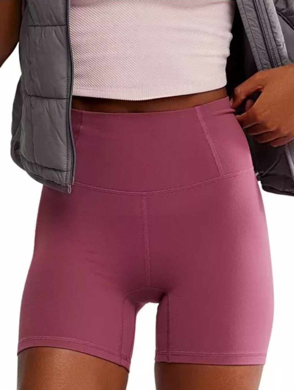NWT Free People Movement Never Better 5” bike shorts in Clove, size Large.